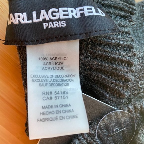 Karl Lagerfeld black knit gloves, NWT - Picture 4 of 4